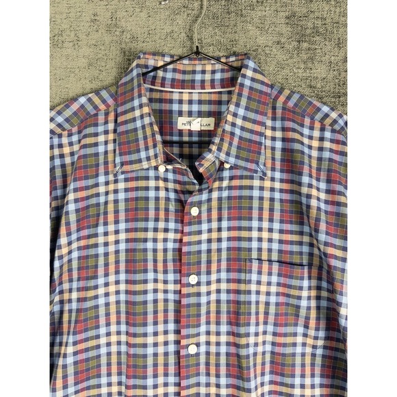 Peter Millar Other - Peter Millar Button Down Shirt Mens XL Plaid Checkered Casual Performance